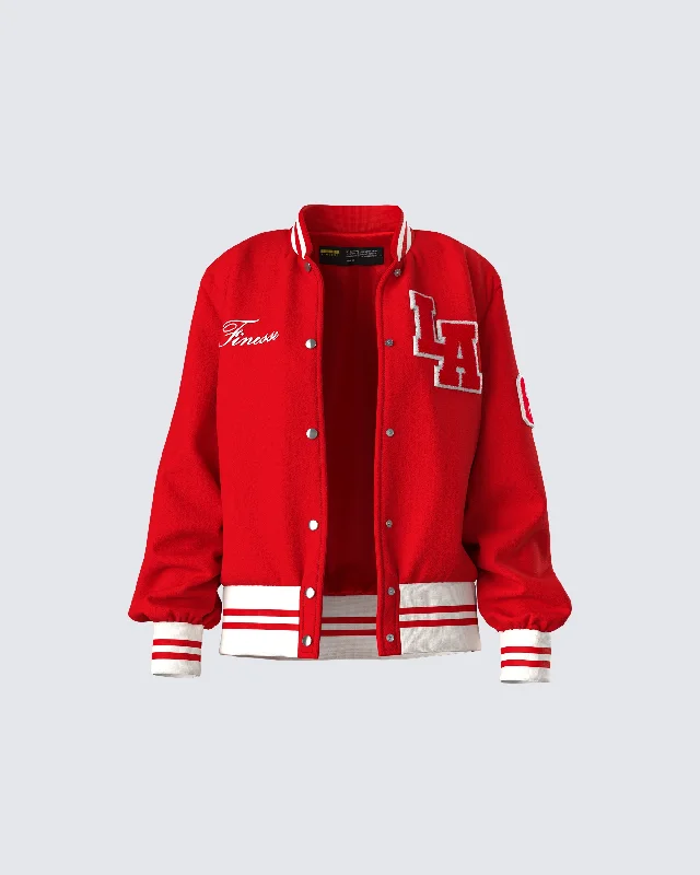 Palmer Red Varsity Jacket