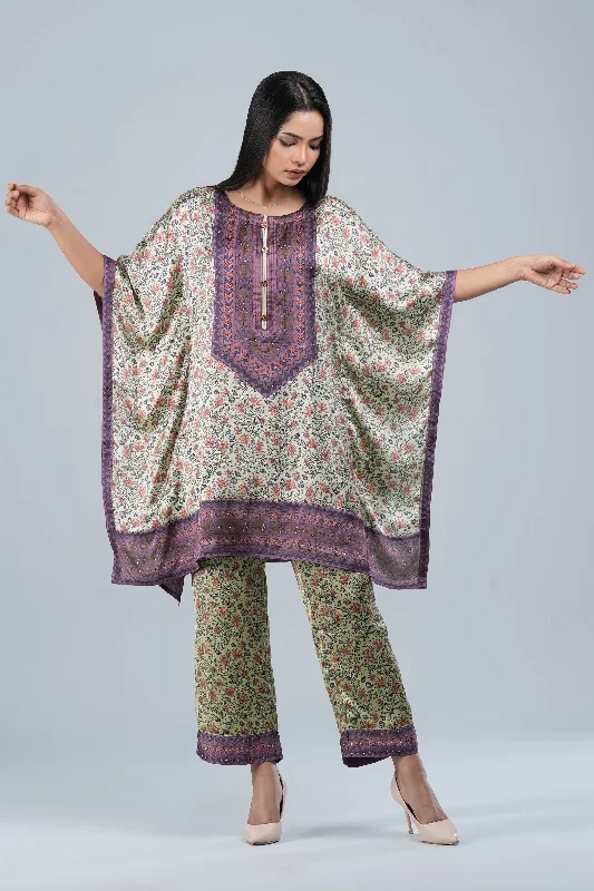 Ready-to-wear Printed Two-Piece Semi-Formal Matching Kaftan Set