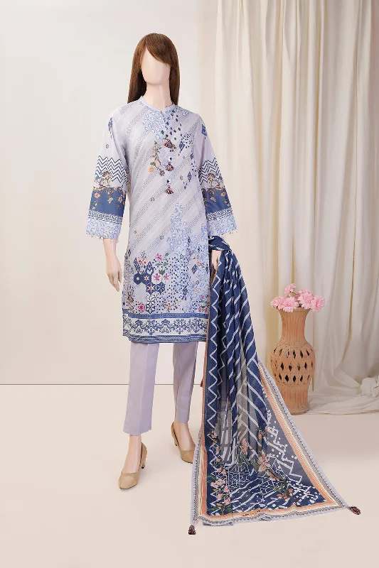 Unstitched Printed Lawn 2 Piece (Shirt/Dupatta)