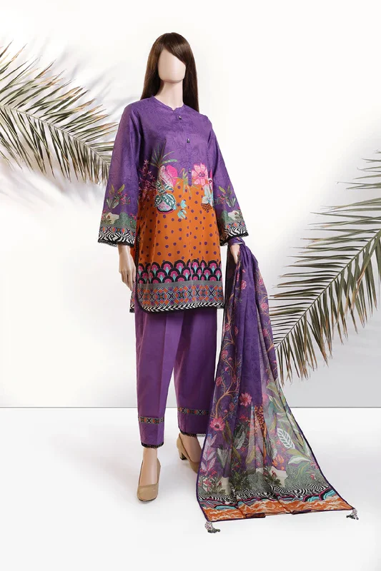 Unstitched Printed Lawn 2 Piece (Shirt/Dupatta)