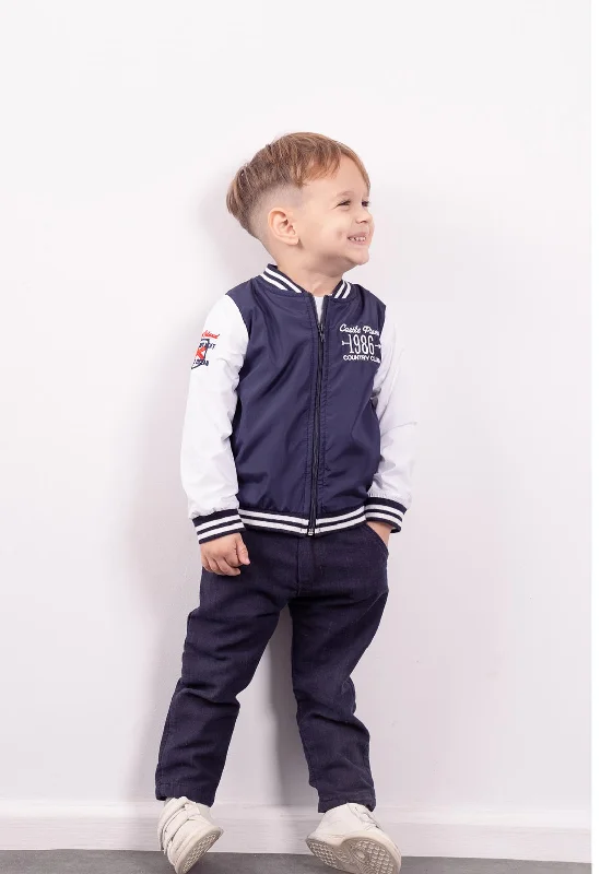 Hashtag Boy 1986 Country Club Long Sleeve Jacket, Navy