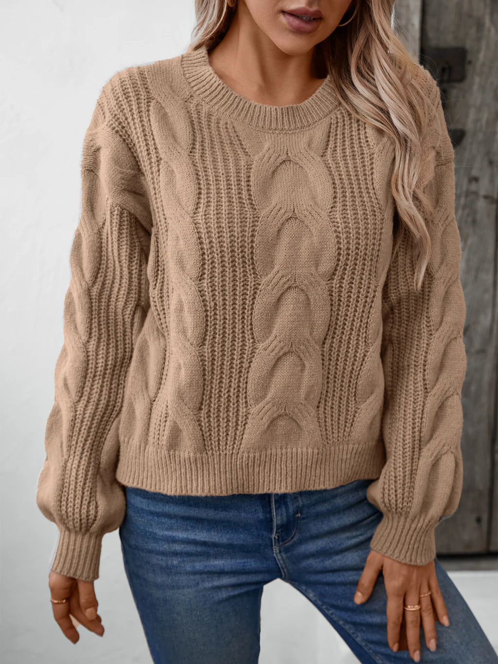 Solid Color Twist Pullover Retro Loose Sweater