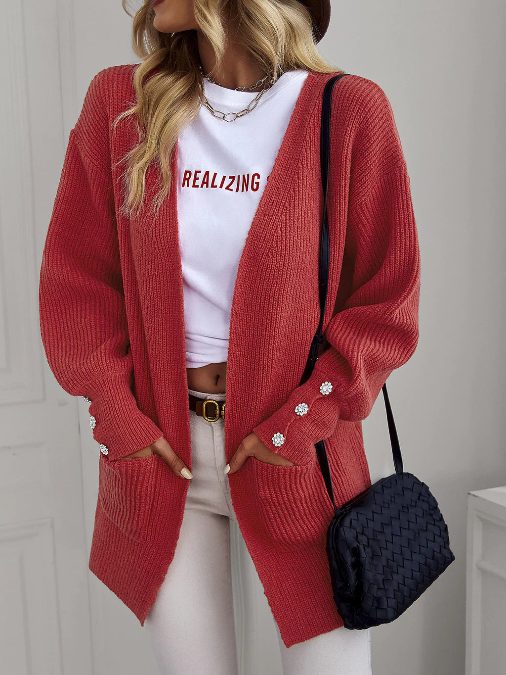 FASHION WOMEN LOOSE SWEATER COAT