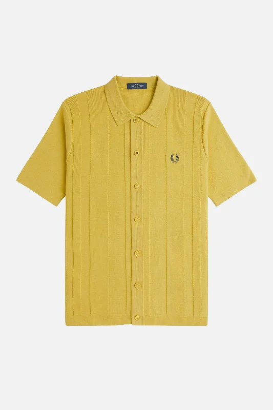 Fred Perry - K9727 Button Through Knitted Honeycomb - Shirt