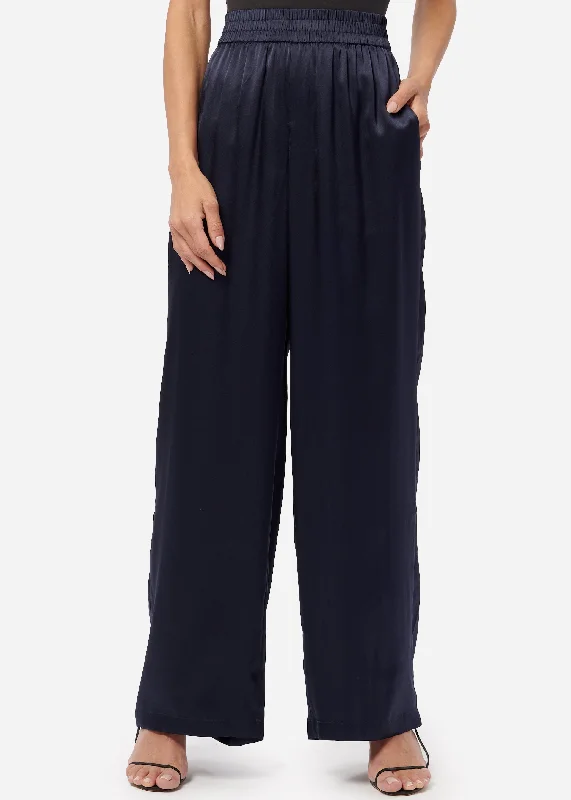 Bleecker Silk Pant Navy