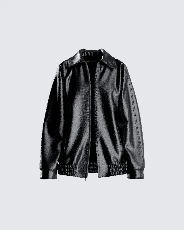 Danny Black Vegan Leather Jacket