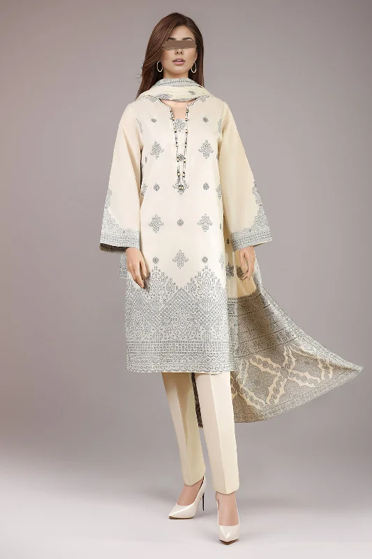 Unstitched Jacquard Cotton 2 Piece (Shirt/Dupatta)