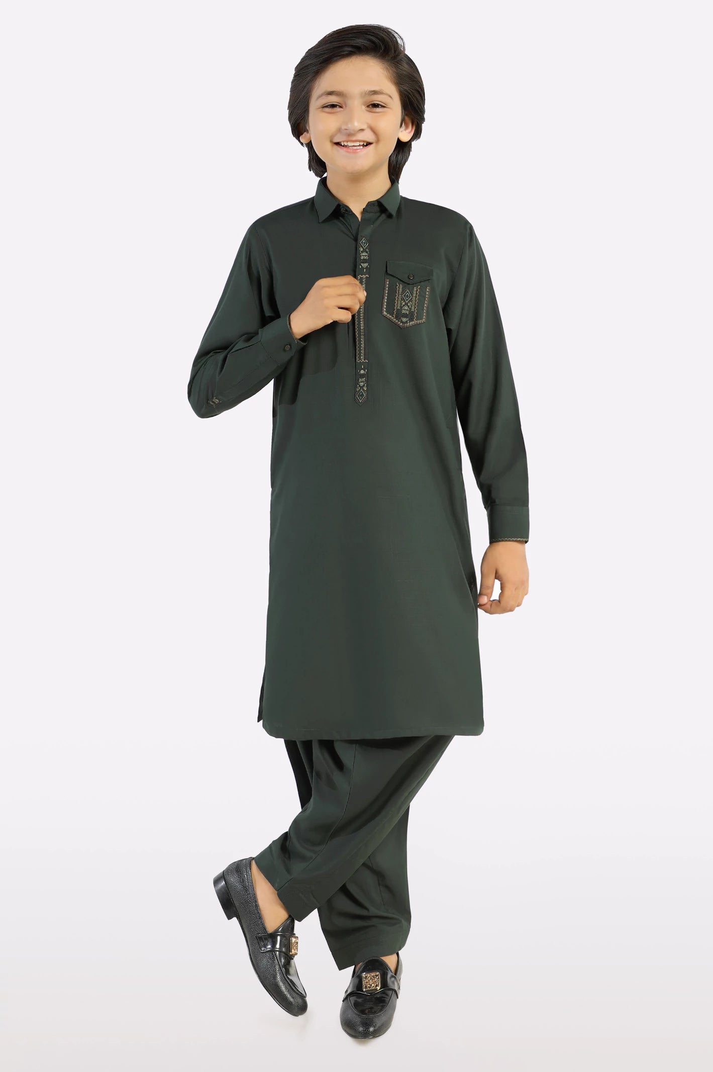 Dark Green Teens Kameez Shalwar