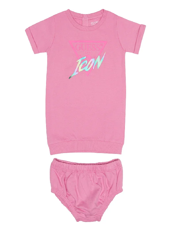 Ciclamino Vibes Dress And Panties 2-Piece Set (0-12m)