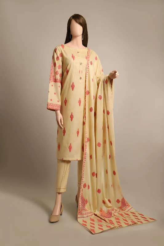 Unstitched Jacquard Cotton 2 Piece (Shirt/Dupatta)