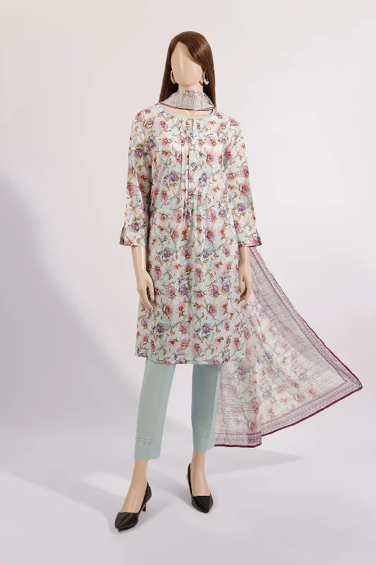 Unstitched Printed Lawn 2 Piece (Shirt/Dupatta)