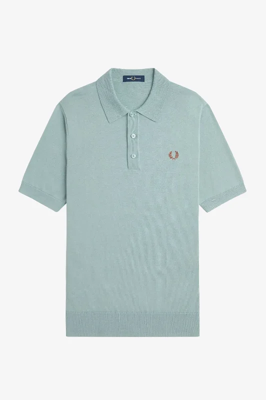 Fred Perry - K9725 Silver Blue Knitted Cotton - Shirt