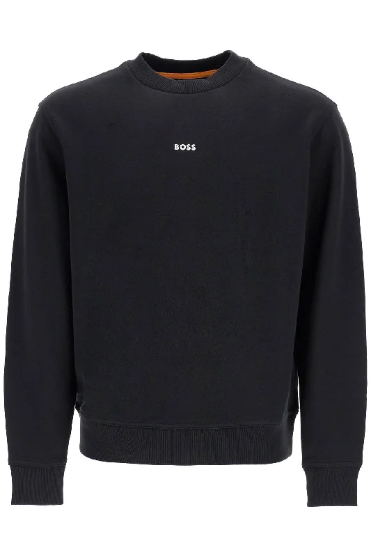 Boss Men's Men's Cotton Sweatshirt With Long Sleeves And Round Neck