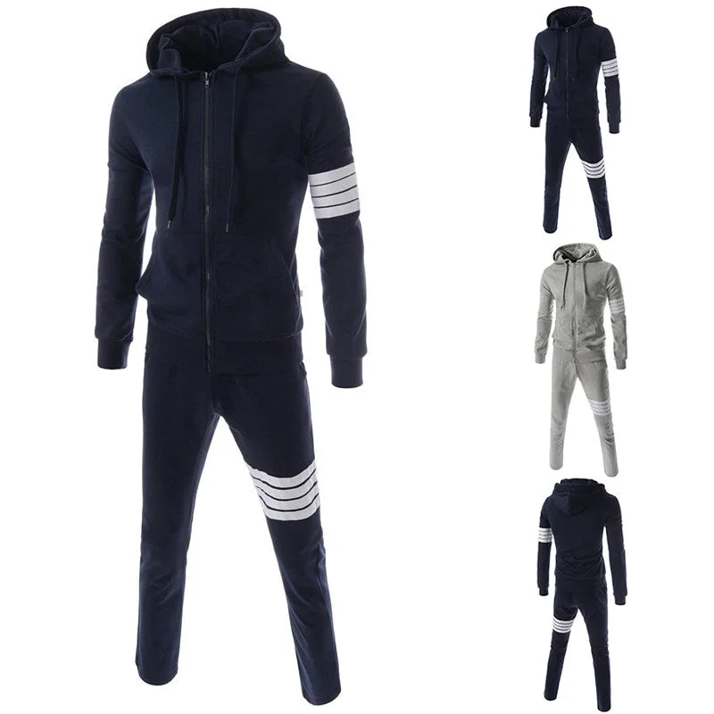 Ribbon Design Mens Tracksuits Sweatshirts+Pant