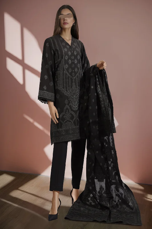 Unstitched Jacquard Cotton 2 Piece (Shirt/Dupatta)