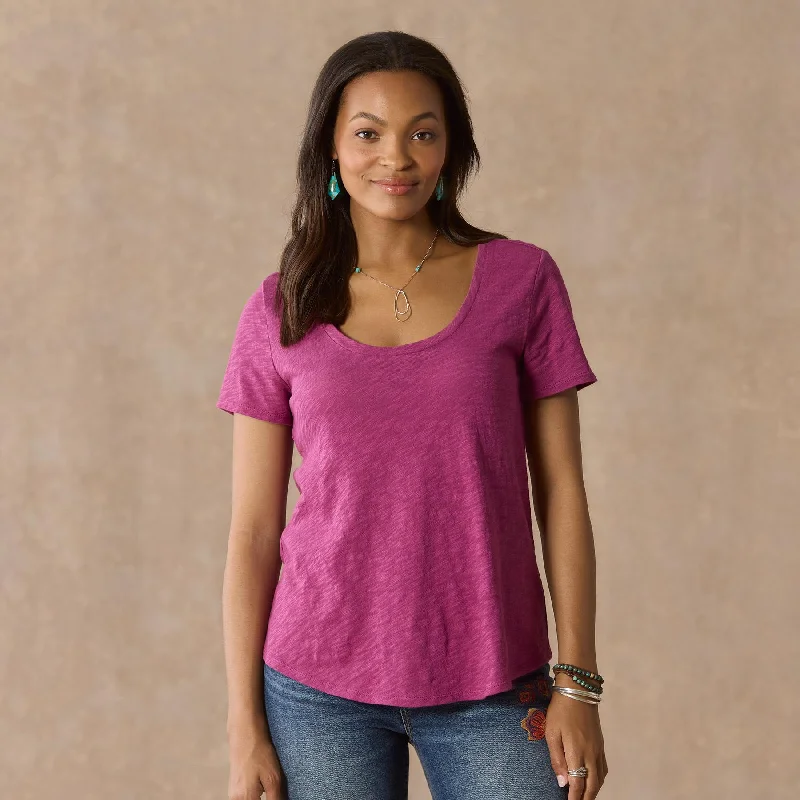 Ultimate Airy Slub Scoopneck Tee