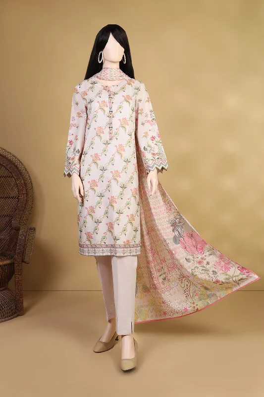 Unstitched Printed Lawn 2 Piece (Shirt/Dupatta)