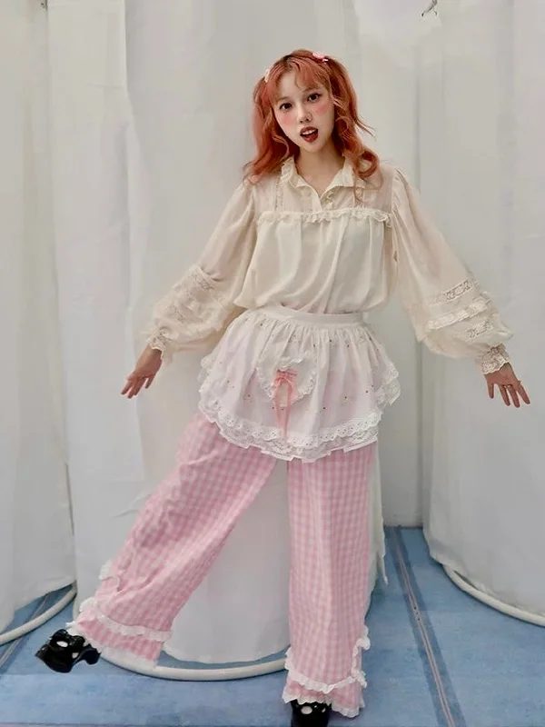 [August Unicorn] The Sailor Girl Gingham Pants