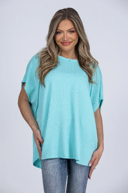 Keep It Ribbed Women's Everyday Round Neckline Short Sleeve Top