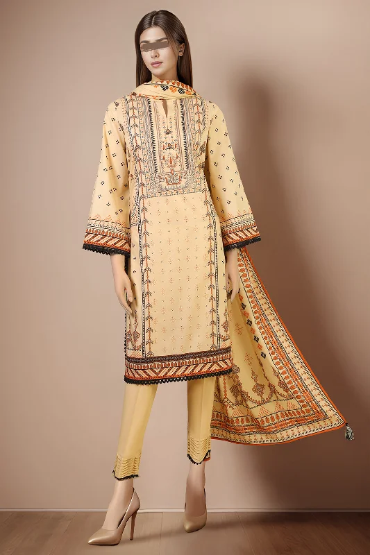 Unstitched Printed Lawn 2 Piece (Shirt/Dupatta)