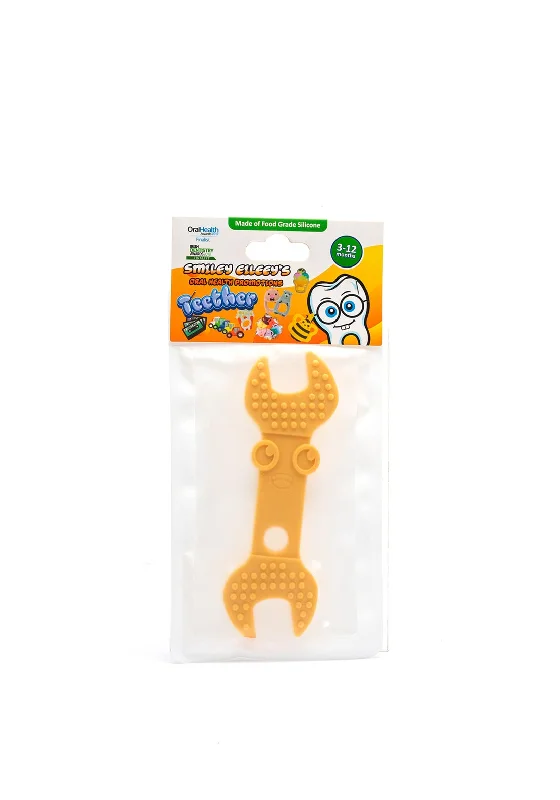 Smiley Eileeys Spanner Tool Teether, Yellow