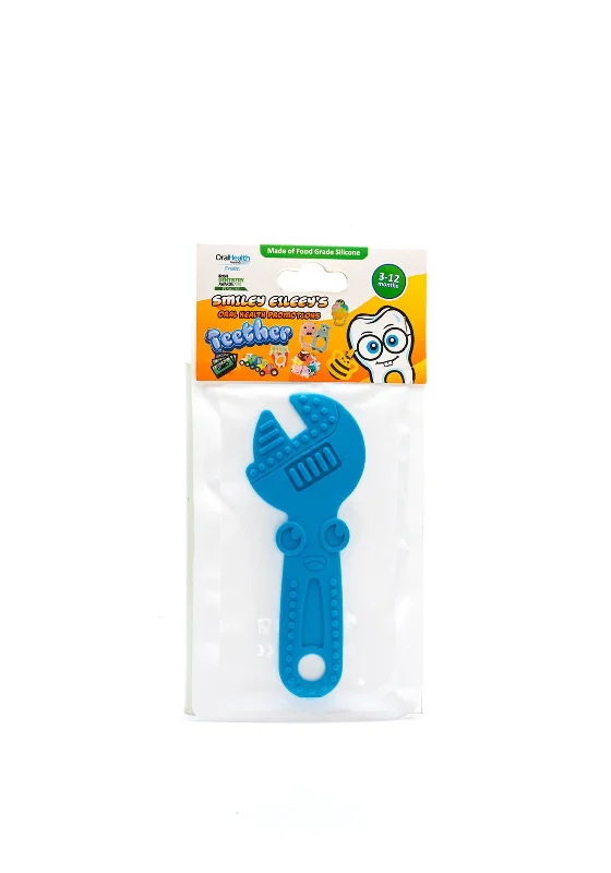 Smiley Eileeys Wrench Tool Teether, Blue