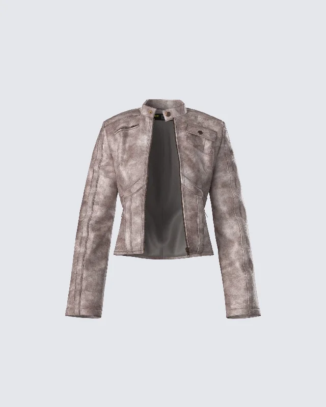 Nevelle Sage Wash Faux Leather Jacket