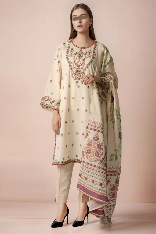 Embroidered Cotton Jacquard Stitched 2 Piece (Shirt/Dupatta)