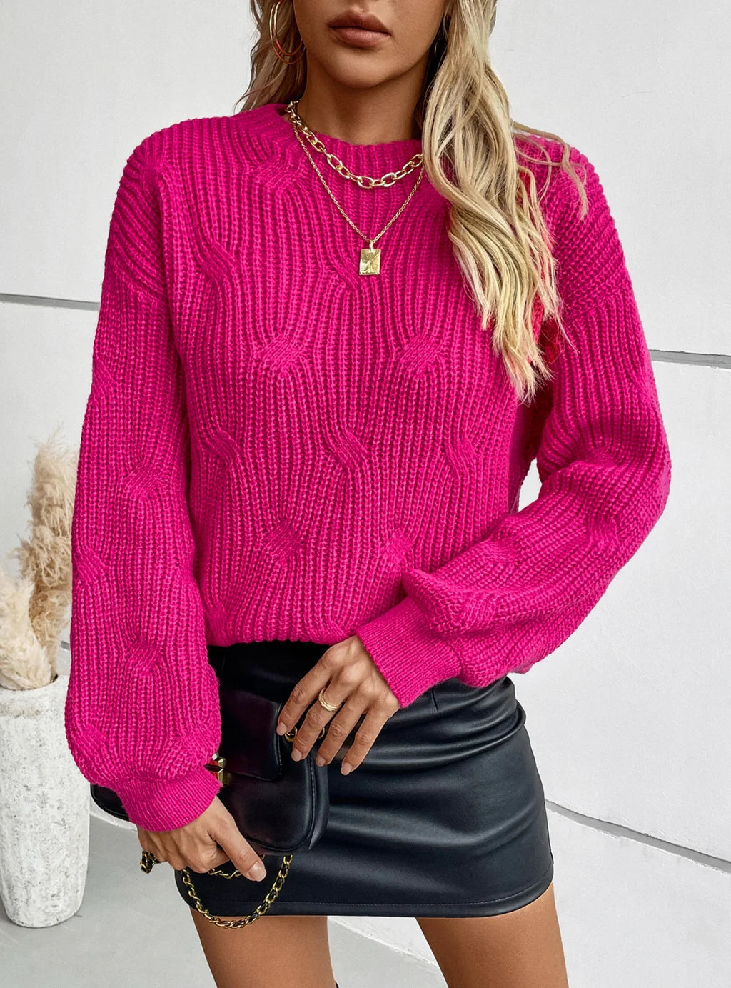 Knitted Pullover Loose Long Sleeve Sweater