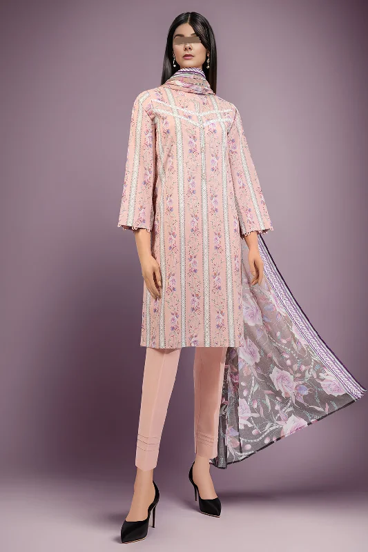 Unstitched Printed Lawn 2 Piece (Shirt/Dupatta)