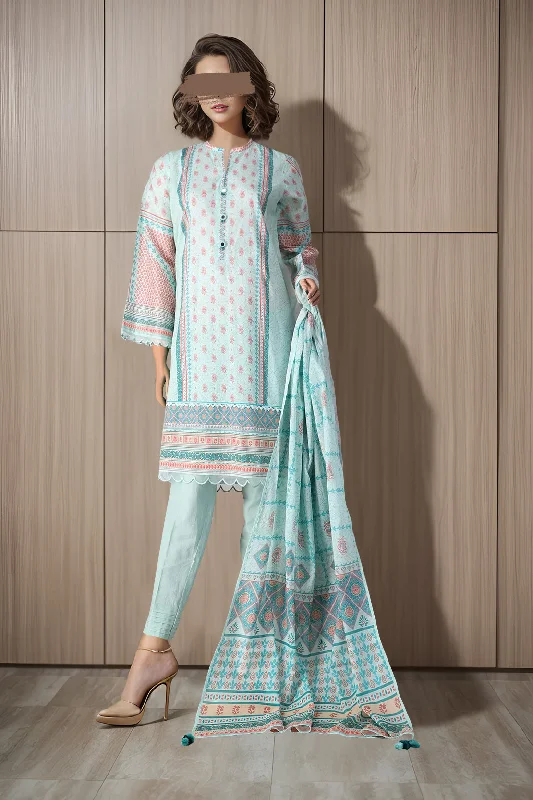 Unstitched Printed Lawn 2 Piece (Shirt/Dupatta)