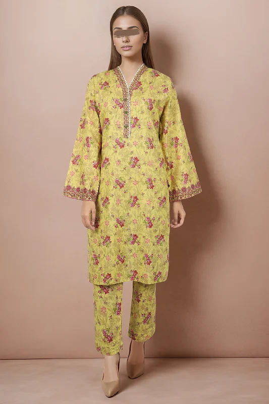 Printed Khaddar Stitched 2 Piece (Shirt/Trouser)