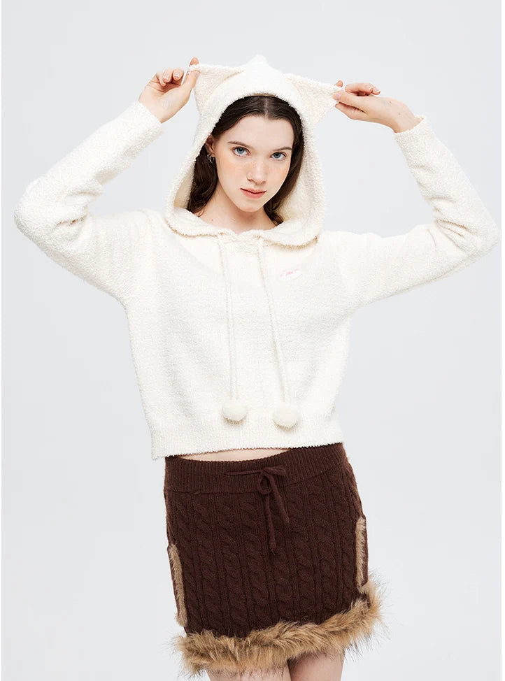 Retro Loose Hooded Sweater