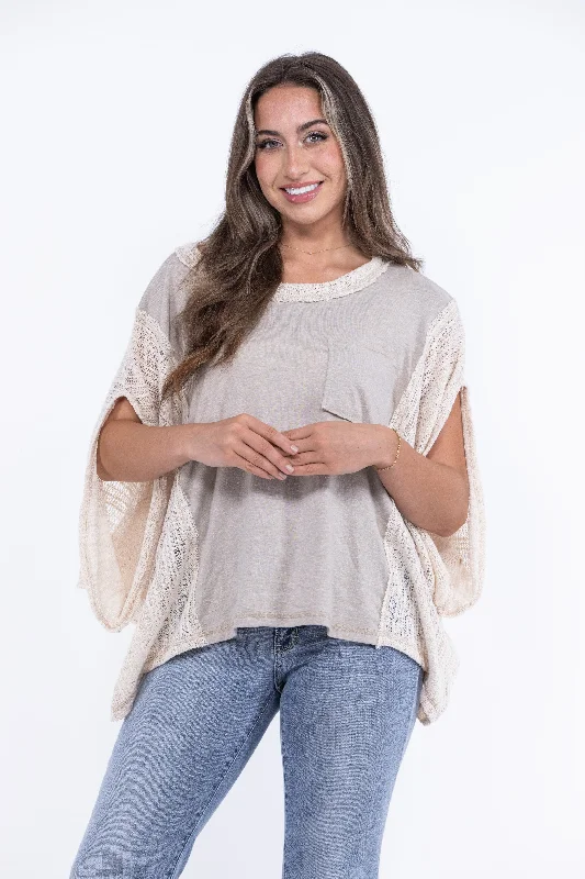 Comfortably Functional Women's Casual Short Sleeve Poncho