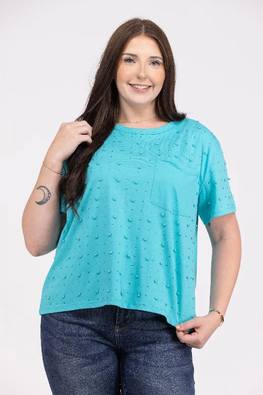 You Will See Me Women's Pearl Short Sleeve Top