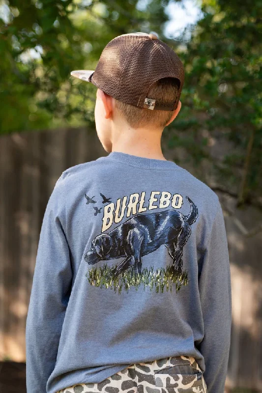 {Burlebo} Black Lab Dog Long Sleeve Shirt-Youth