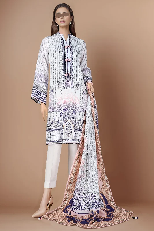 Unstitched Printed Lawn 2 Piece (Shirt/Dupatta)