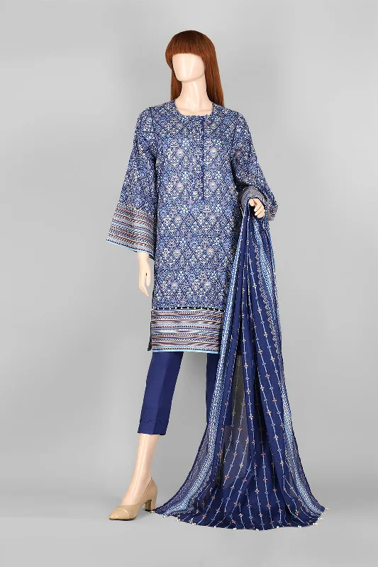 Unstitched Printed Lawn 2 Piece (Shirt/Trouser)