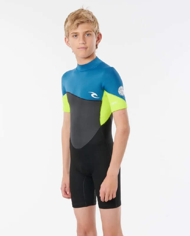 Rip Curl Kids Omega 1.5mm Short Sleeve Springsuit Neon