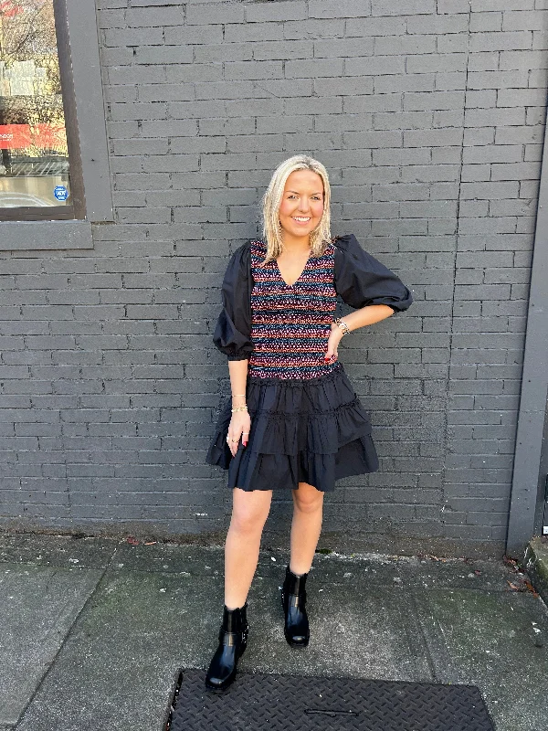 Black Multi Audrey Dress