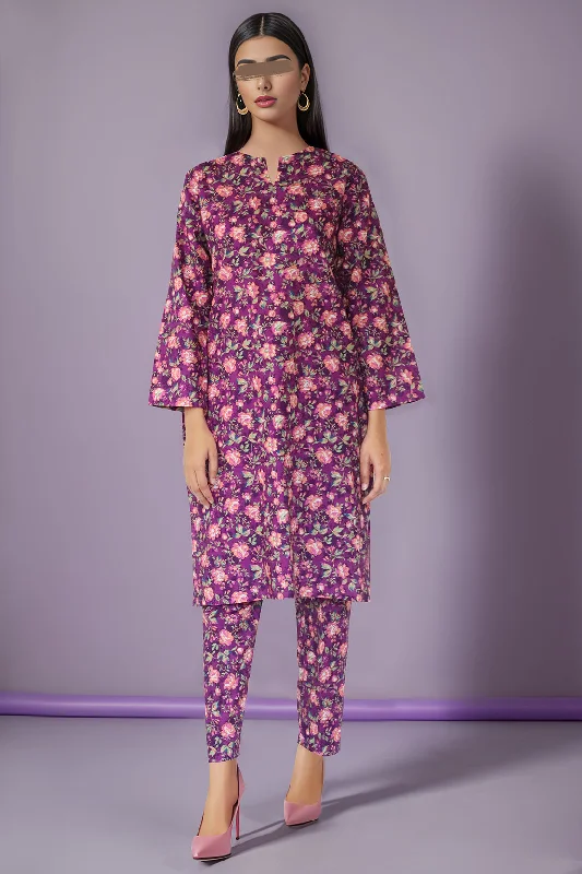 Printed Cotton Dobby Stitched 2 Piece (Shirt/Trouser)