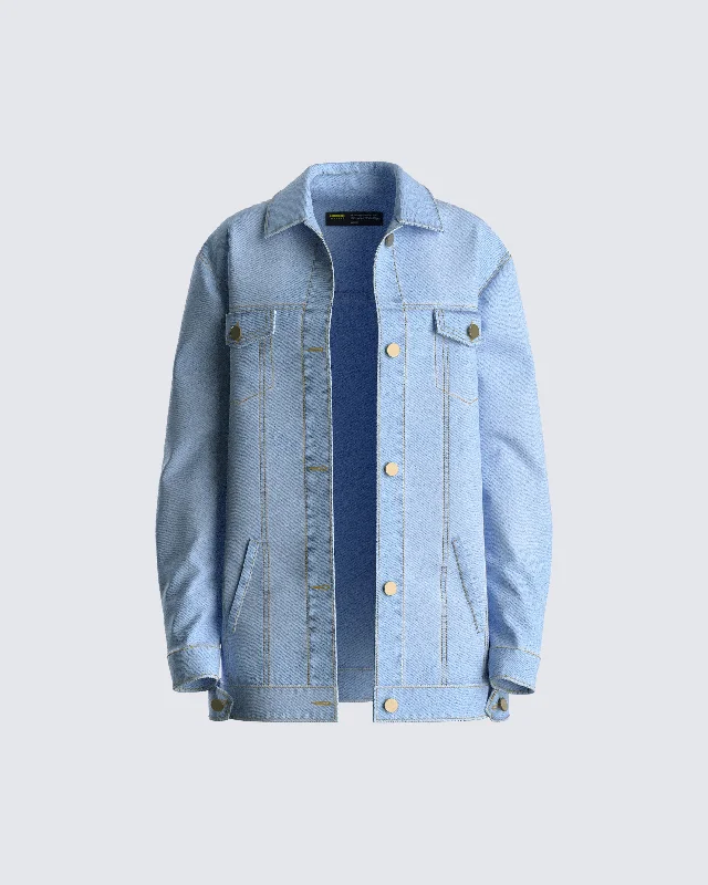 Bree Blue Denim Oversize Jacket