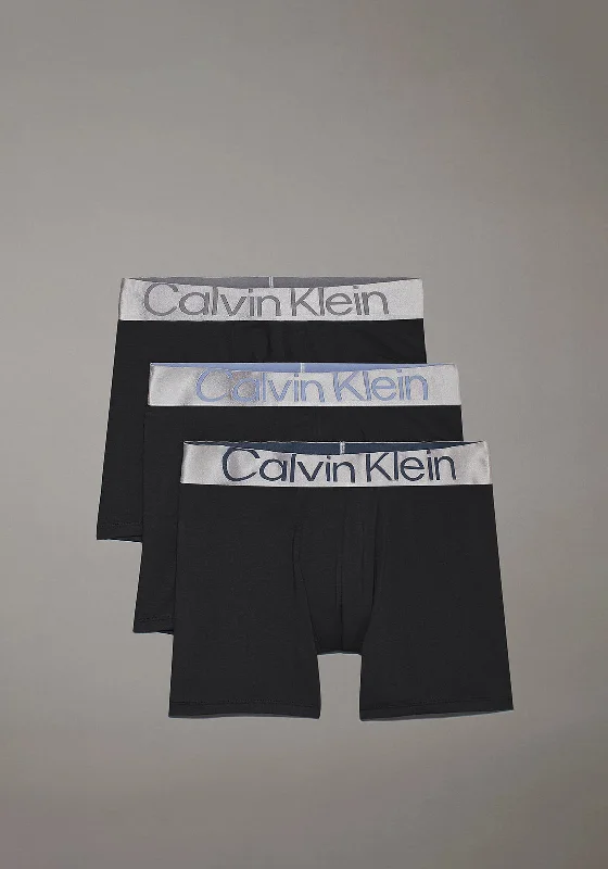 Calvin Klein Reconsidered Steel 3 Pack Boxer Brief, Navy Multi