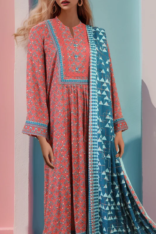 Unstitched Printed Lawn 2 Piece (Shirt/Dupatta)