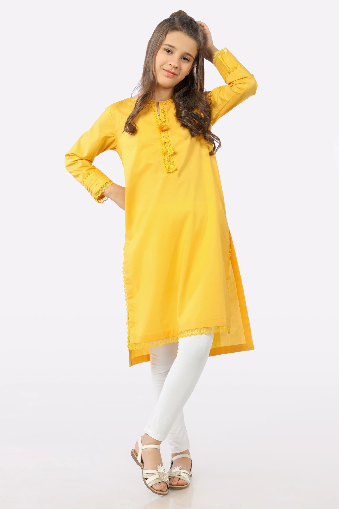 Yellow Teens Kurti