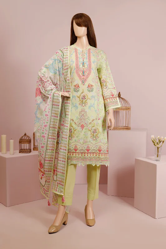 Unstitched Printed Lawn 2 Piece (Shirt/Dupatta)