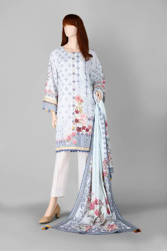 Unstitched Printed Lawn 2 Piece (Shirt/Dupatta)