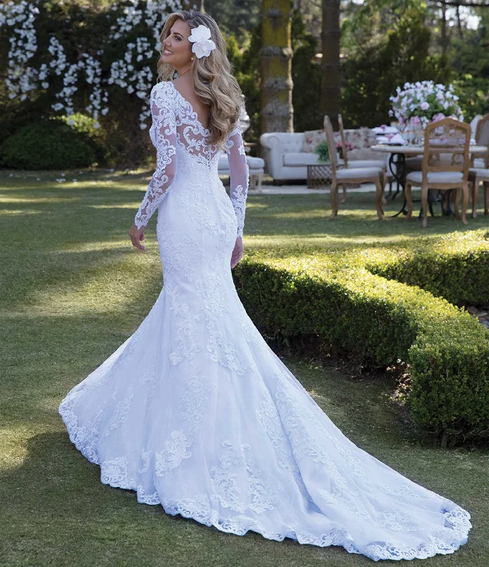 Long Sleeve Sexy Wedding Dress