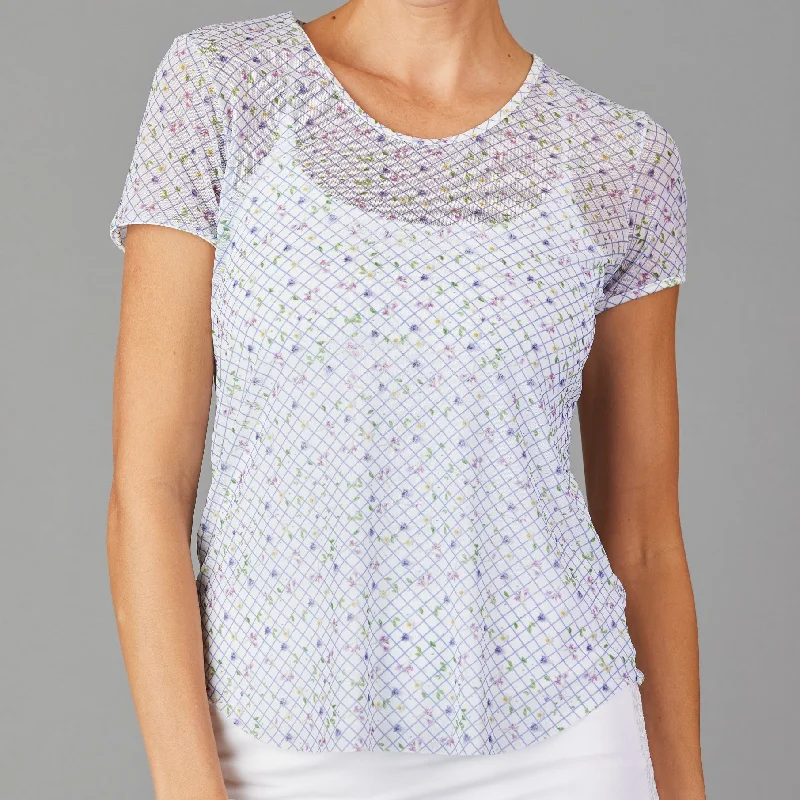 Notebook Mesh Layering Tee (floral print)