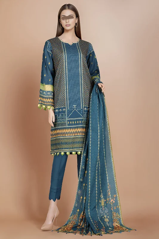 Unstitched Printed Lawn 2 Piece (Shirt/Dupatta)